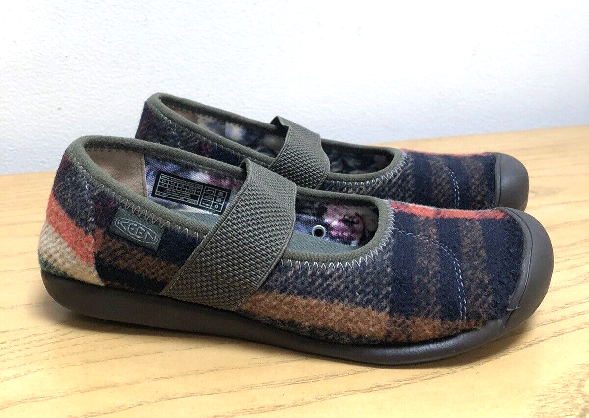 Scarpe Mary Jane Keen Siena multicolore a quadri in lana 1017988 donna 6 5