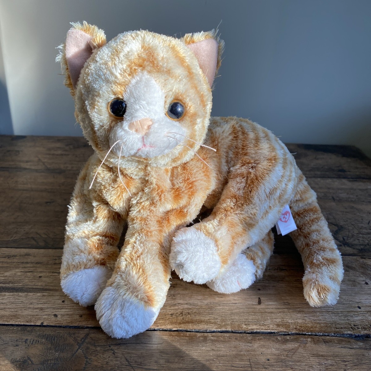 TY Classic 2009 COBBLER The Tabby Cat Orange White TySilk Plush