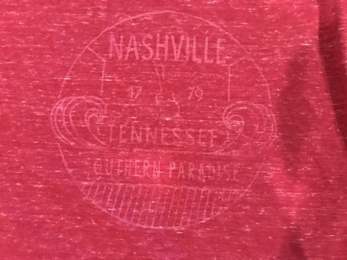 Women's Nashville TN Country Paradise Burnout style Red V-neck T-shirt Large New - Picture 3 of 10