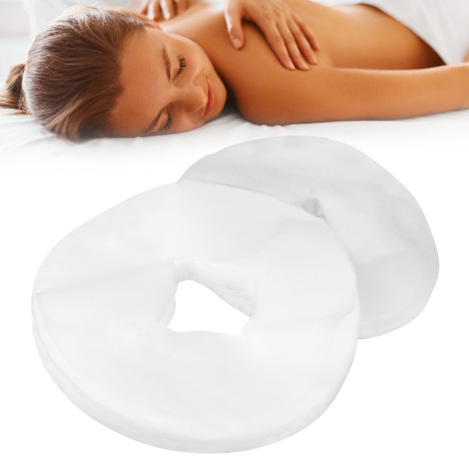 200pcs Disposable Bed Pillow Massage Table Face Hole Cover Mat White eBay