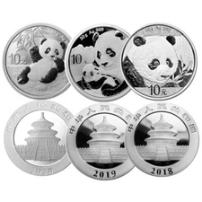 Random Year - 30 Gram Chinese .999 Fine Silver Panda Coin BU - In Capsule