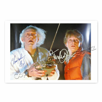 Zurück in die Zukunft mit Michael J. Fox & Christopher Lloyd  Autogramm [AK03]