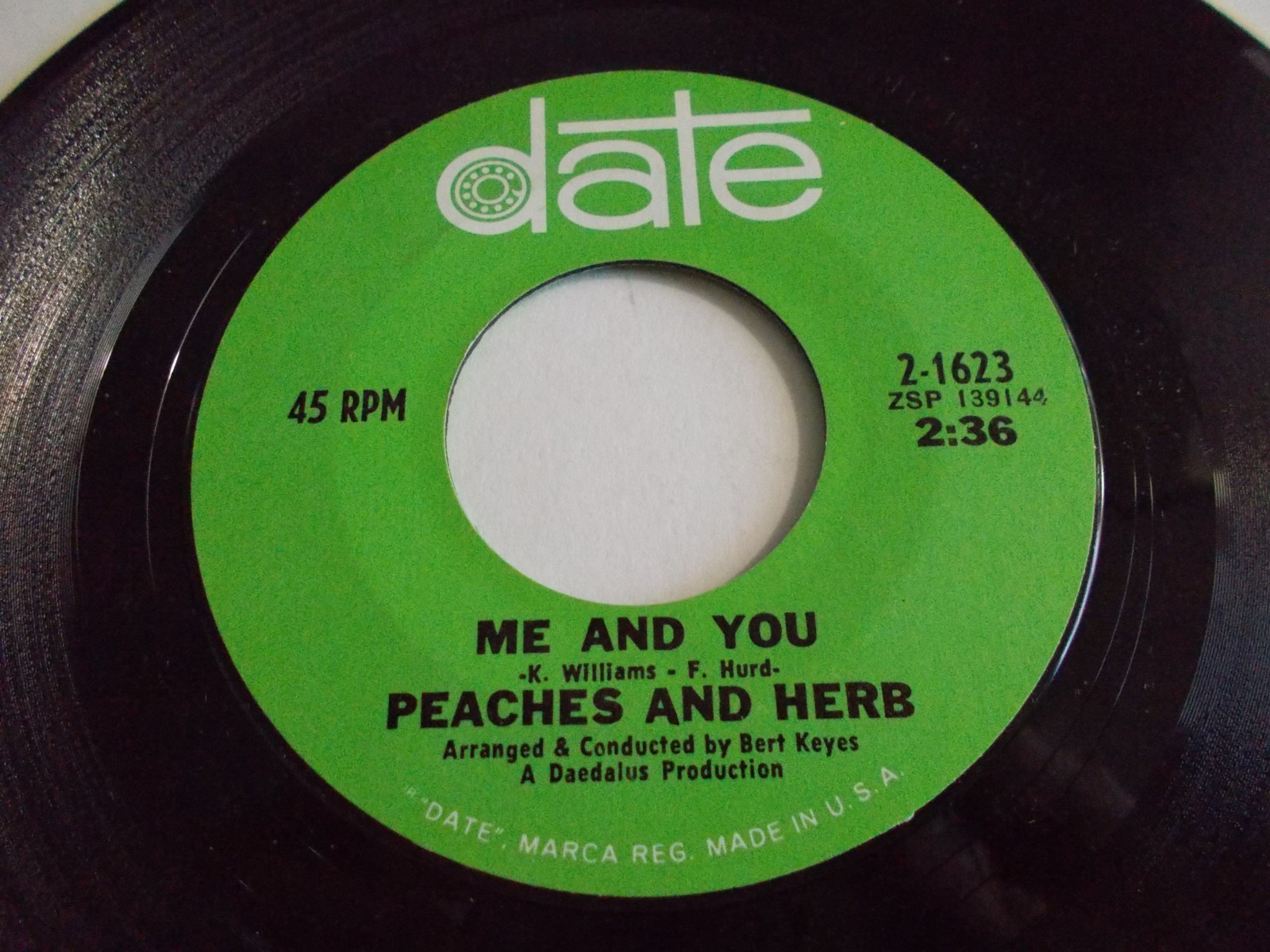 Peaches & Herb Let's Make A Promise 45 1968 Date Picture Sleeve Vinyl