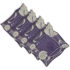 9 Inch Dinnerware Square Shaped Elegant Melamine Plates (Purple Floral)