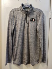 NHL Philadelphia Flyers Youth Grey Full Zip Jacket Size XL. P-T-P:20.5in