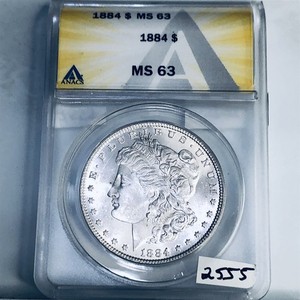 1884 BU GEM MORGAN SILVER DOLLAR UNC MS 63 U.S. MINT RARE COIN 2555