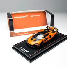 CM 1:64 Orange Senna GTR Racing Sports Model Diecast Metal Car