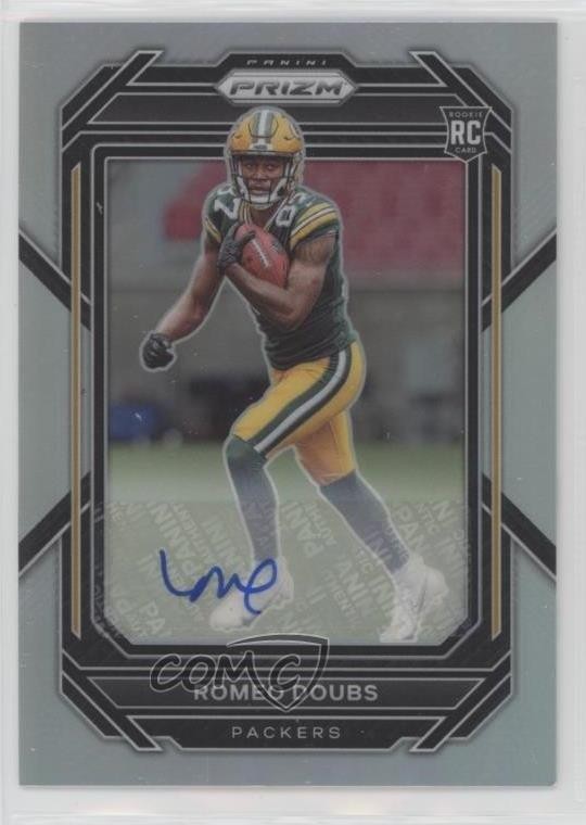 2022 Panini Prizm Rookies Silver Romeo Doubs #337 Rookie Auto RC 1g0b