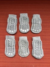 Set Of 6 Gray Dog Size XS Socks