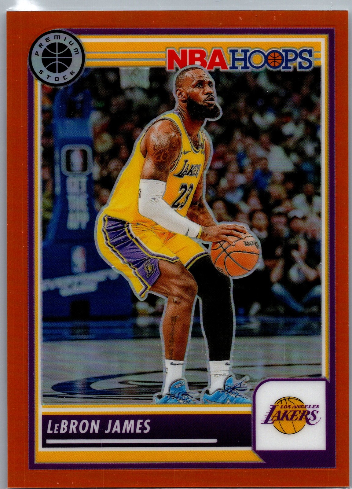 2023-24 Hoops Premium Stock Orange Prizm #/299 LeBron James Lakers #149