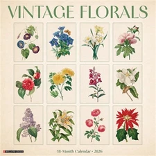 Vintage Florals 12 X 12 Wall Calendar (Bookbook - Detail Unspecified)
