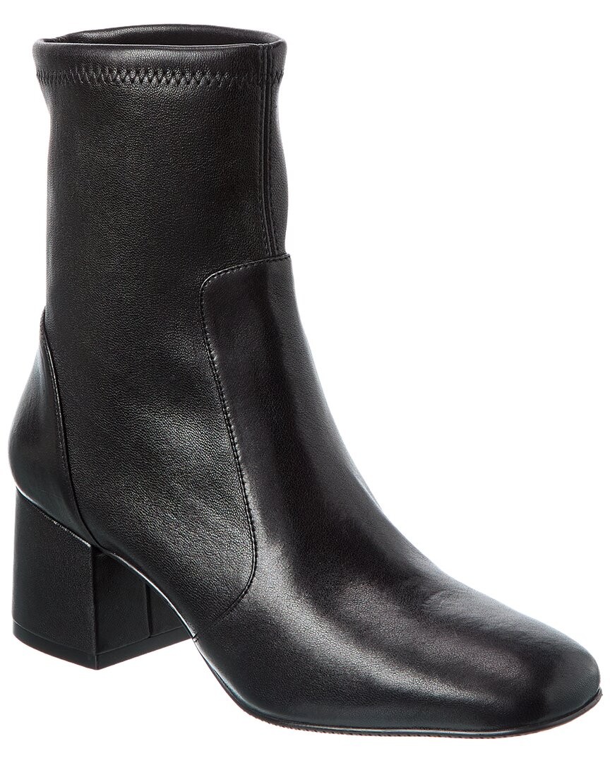 Stuart Weitzman Sleek 60 Leather Sock Bootie Womens Black 10 44290₽