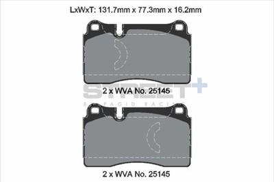 PAGID Racing Bremsbelagsatz Scheibenbremse STREET+ T8198SP2001 für AUDI TT 8J3