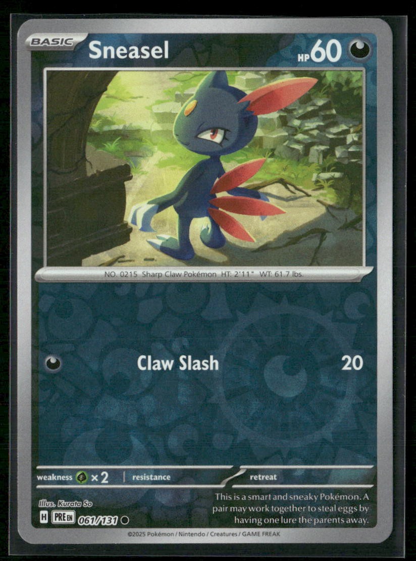 Sneasel SV: Prismatic Evolutions 061/131 Reverse Holo NM