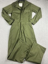 US Military Coverall Utility Mens 38L Green Work Jumpsuit UNICOR FPI Safford
