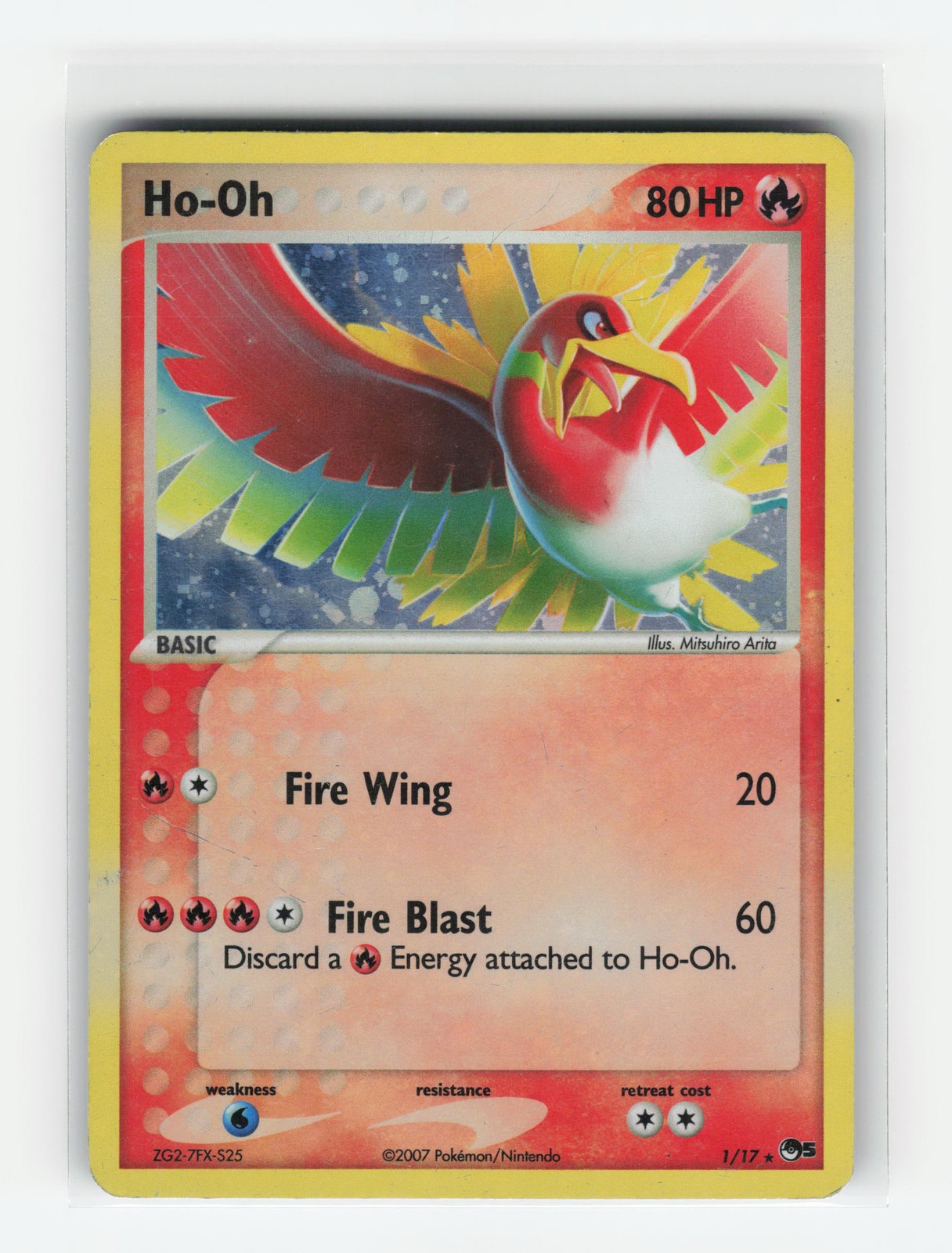 HO-OH 1/17 POP SERIES 5 HOLO RARE POKEMON TCG MP