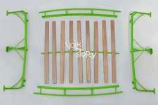 Portaequipajes de techo clásico VW BEETLE desmontado inoxidable con maderas VERDE JALEA