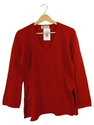 Brunello Cucinelli Damen Pullover V-Ausschnitt Rot Wolle Kaschmir Gr. S
