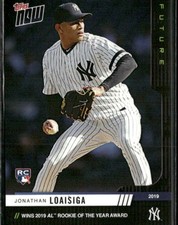 2019 Topps Now Future Award Winners Jonathan Loaisiga (Base Chrome Set) Yankees