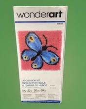 Wonderart Latch Hook Kit 12"X12" Butterfly New 426133 Spring Craft Crafting Fun