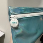 Ipsy Bag Cosmetic Makeup Metallic Teal Blue Shiny Travel Cosmetics