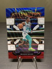 2023-24 Panini Select #80 Brandon Miller Rookie Red White & Blue Wave Prizm (RC)