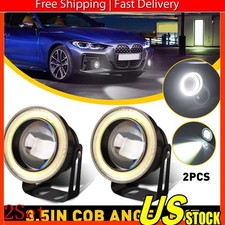 Led 2x 3.5 Universal Halo Ring Angel Eyes Led Fog Light Projector White 2set