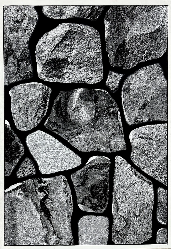 Alfombra abstracta gruesa tallada a mano alfombra geométrica moderna Foto 2 de 4