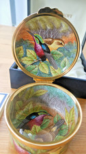 Moorcroft Enamels Trinket Box - Limited Edition  Sunbirds 2/50  Boxed