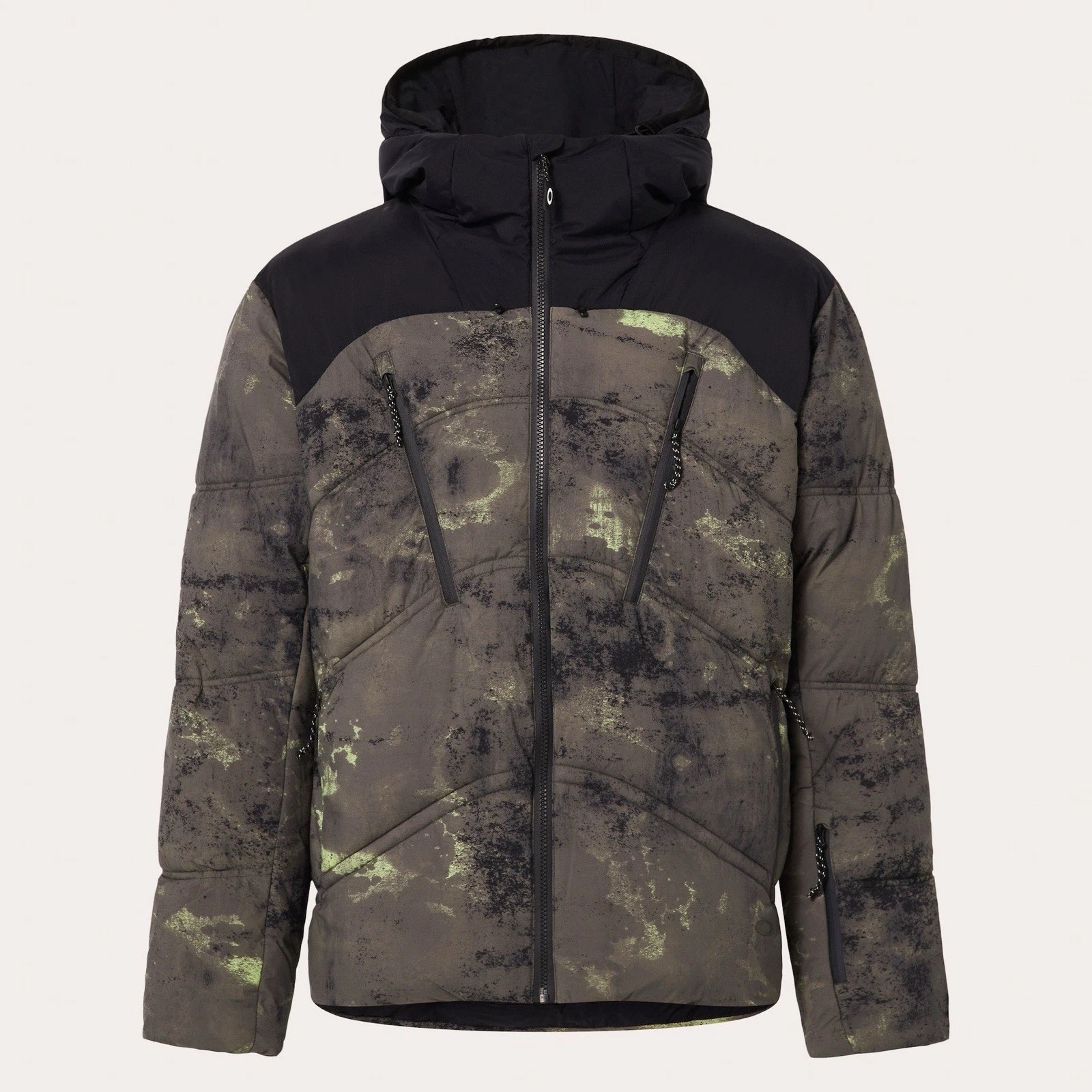 Men Size 2XL Oakley TC Ryykinn Ski & Snowboard Oxidation Print Green Jacket *NEW