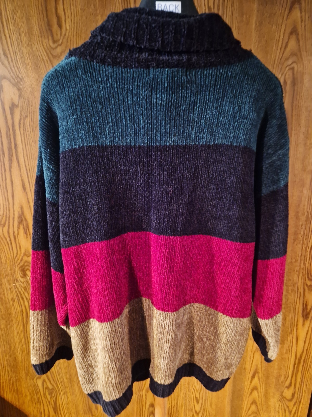 Vintage Dana Scott Patchwork Knit Pullover Cowl N… - image 2