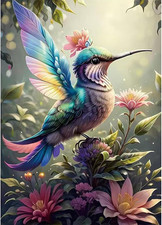 Hummingbird Diamond Art Painting Kits for Adults, Diamond Art Kits for Beginners