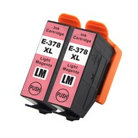 2 Magenta Licht Tintenpatronen Ersetzen Epson 378XLLM Non-Oem/Compatible