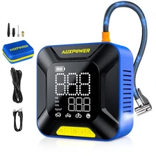 AUXPOWER Tire Inflator Portable Air Compressor, 28MM Big Cylinder Tire Pump f...