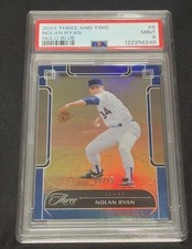2024 Panini Three and Two Nolan Ryan #8 Holo Blue /15 PSA 9