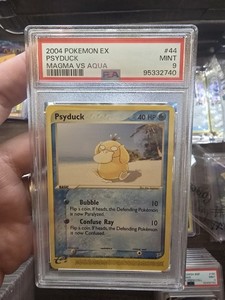 Pokemon TCG Psyduck EX Team Magma vs Team Aqua Card 44/95 PSA 9 Rare