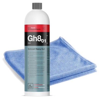 Koch Chemie Gh8.01 Gelcoat Bootspolitur Heavy Cut GFK Politur 1L Mikrofasertuch