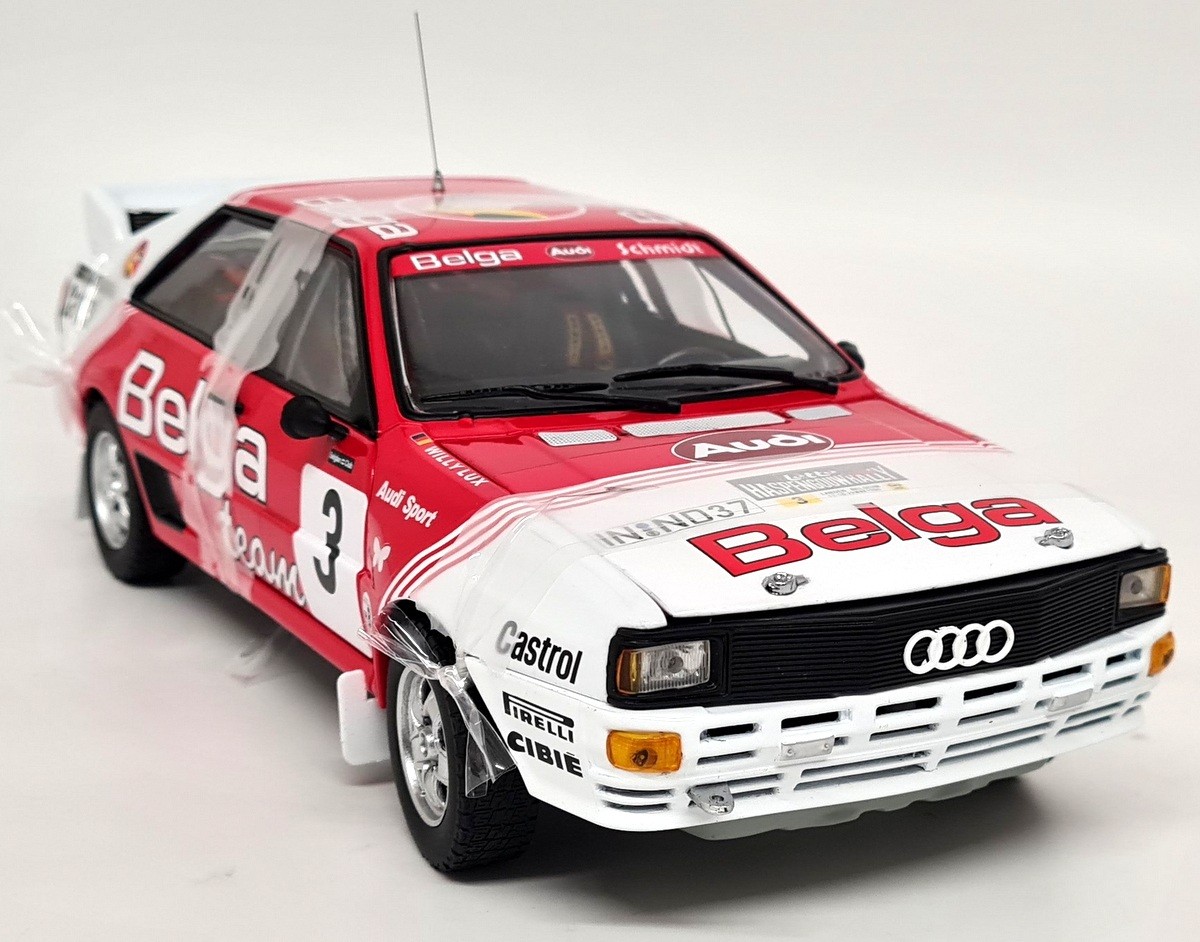 Sunstar 1/18 Audi A2 Quattro Winner Haspengouw Rally 1983 #3 Scale Model Car
