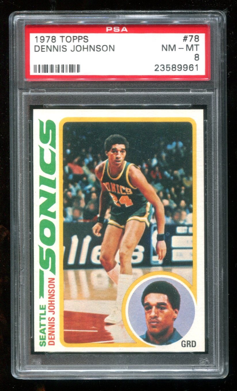 1978 Topps Basketball #78 Dennis Johnson PSA 8 NM-MT Rookie RC HOF