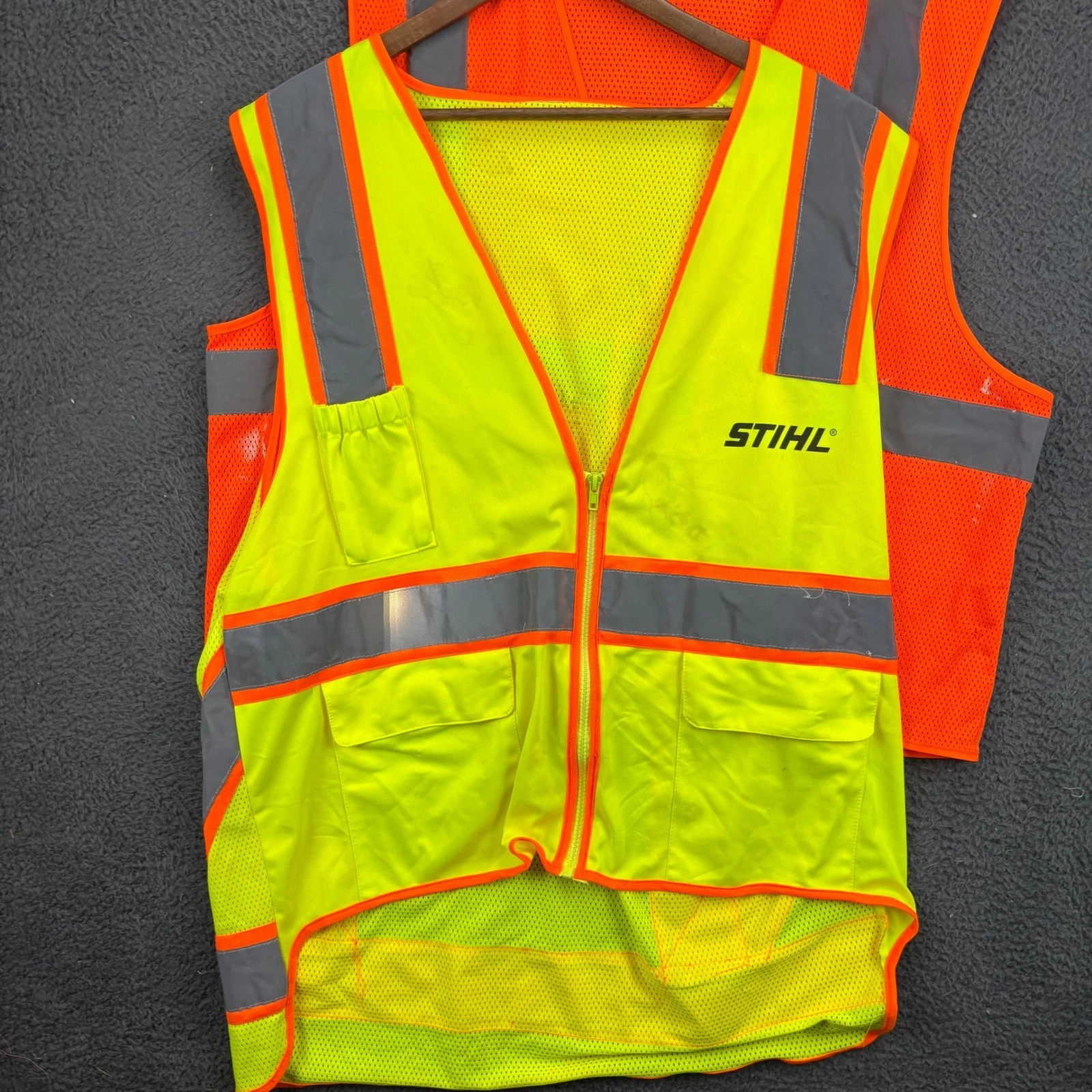 Lot of 3 High Visibility Safety Vests Stihl Glowear Radwear Orange Yellow L/XL image 4