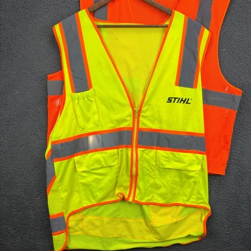 Lot of 3 High Visibility Safety Vests Stihl Glowear Radwear Orange Yellow L/XL image 4
