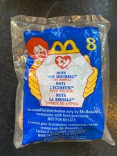 McDonalds Happy Meal Toy - TY Beanie Babies 1999 Nuts The Squirrel Tagged/Sealed