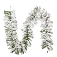 Vickerman 9' Flocked Alaskan Pine Artificial Christmas Garland, Unlit - Faux