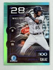2025 Bowman Scouts Top 100 Chrome Aqua Refractor 64/125 Robert Calaz #BTP-28