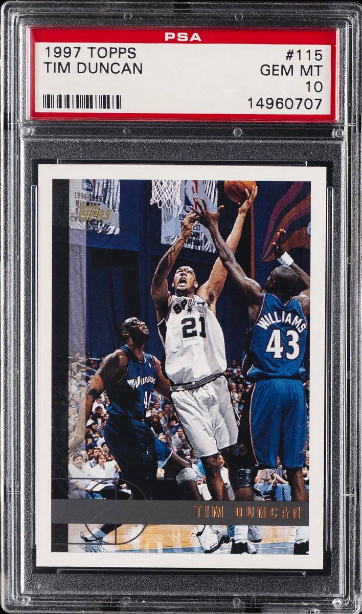 Tim Duncan Basketball Grade 10 Rookie Sports Trading Cards