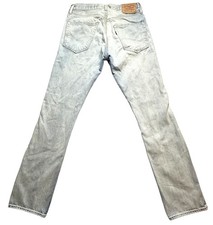 Levis LVC 505 Jeans Mens 33x32 Light Wash Selvage Distressed Denim 505-0217