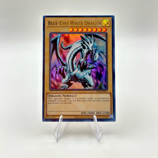 Yu-Gi-Oh Blue-Eyes White Dragon LOB-EN001 Ultra Rare Unlimited-Off-center