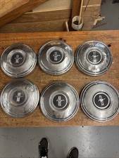 1968-1969 Ford Mustang Fastback Coupe Genuine 10.5 Dog Dish Hub Caps Set Of 6 1968-1969 Ford Mustang Fastback Coupe Genuine 10.5 Dog Dish Hub Caps Set Of 6
