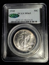 1945 PCGS MS65 Walking Liberty Half Dollar - 18622620