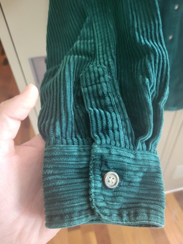 VTG 90s DISNEY Winnie The Pooh Piglet Tigger Green Corduroy Button Shirt Med Y2K - Picture 7 of 14